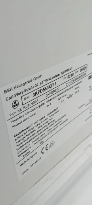NEVERA COMBI BALAY NO FROST ENERGÍA A+