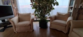 Urge por mudanza .Sofá 3 plazas y 2 sillones tela