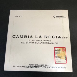Proce & Solieri Cambia La Regia CD Singolo Promo