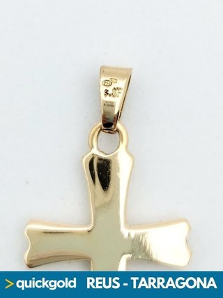 035-434 CRUZ DE ORO BICOLOR DE 18K