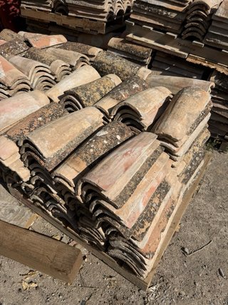 Teja cerámica antigua española