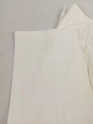 Pantaloni Bianchi a Gamba Ampia Made in Italy