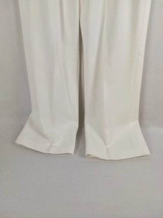 Pantaloni Bianchi a Gamba Ampia Made in Italy