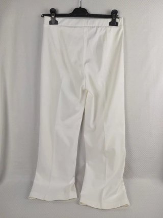 Pantaloni Bianchi a Gamba Ampia Made in Italy