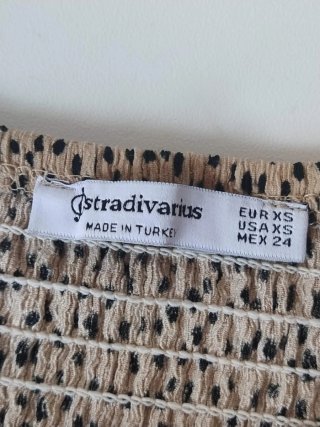 Top Stradivarius animal print talla XS nuevo