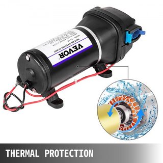 Bomba de Diafragma de Agua a Presión, Bomba de Agua de Diafragma de Alta Presión FL-40 de 12V, Bomba de Agua Autocebante de 2.7 bar (40PSI), Bomba de Refuerzo para Nebulización de 17L/MIN para Car...