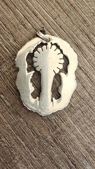 Medalla Antigua Plata Virgen del Pilar