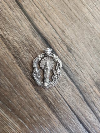 Medalla Antigua Plata Virgen del Pilar