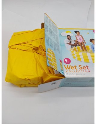 Intex - Piscina Infantil Hinchable - Forma Redonda - Diseño limón - Ø147x33 cm - 330 litros - 3 cámaras de Aire - Incluye Parche repara