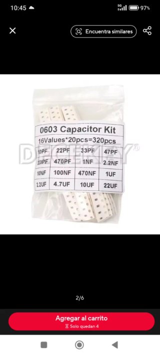 Kit Condensadores SMD 0603 320uds