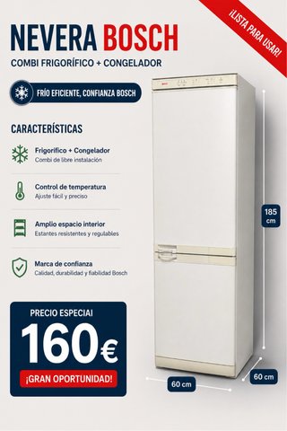Nevera Combi Bosch Frío Eficiente