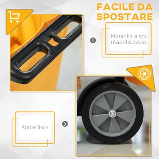 Carro de Limpieza Profesional de 3 Estantes con Ganchos para Escoba y Bolsa de 100L, Carro con Ruedas Multiusos de Plástico para Hotel, Restaurante y Comedor, 121X50.5X96.5 Cm, Negro