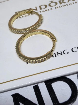 Pendientes Pandora Aro Oro Circonitas
