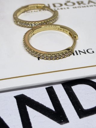 Pendientes Pandora Aro Oro Circonitas