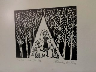 Grabado original relieve La Comba, Roberta Matheu
