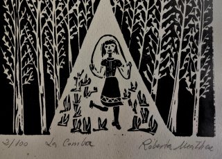 Grabado original relieve La Comba, Roberta Matheu