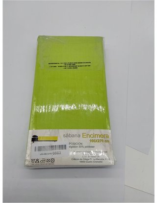 Miracle Home Sábana encimera 270X170 - Algodón 50% Poliéster - Pistacho - Cama 90