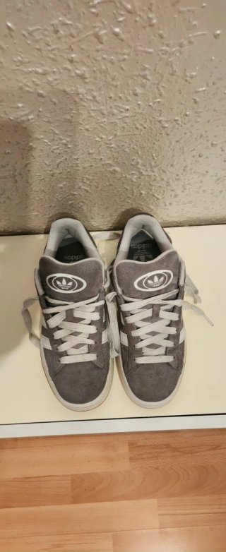 Zapatillas Adidas Campus Gris Blancas