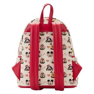 Mini Mochila Loungefly Mickey Minnie Navidad