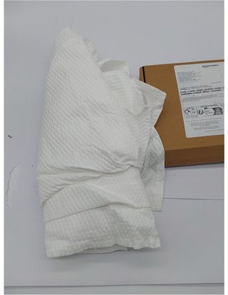 Amazon Basics Cortina de ducha - ligera - supersuave y fácil de cuidar - de microfibra con textura gofrada - 183 x 183 cm - color bla