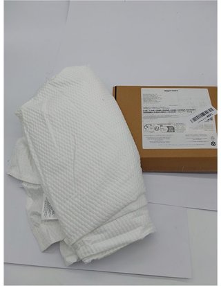 Amazon Basics Cortina de ducha - ligera - supersuave y fácil de cuidar - de microfibra con textura gofrada - 183 x 183 cm - color bla