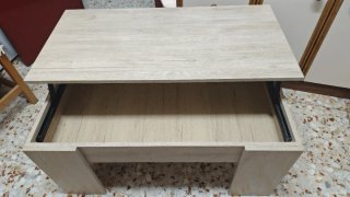 Mesa auxiliar madera beige