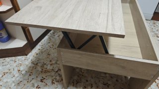 Mesa auxiliar madera beige