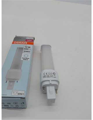 OSRAM Lámpara LED DULUX D 13 para casquillo G24D-1 - 5 vatios - 660 lúmenes - blanco frío (4000K) - giratoria - sustituye a la lámpar
