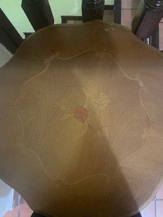 Mesita auxiliar de madera vintage