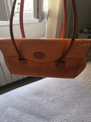 Borsa Tod's Arancione Pelle di Coccodrillo