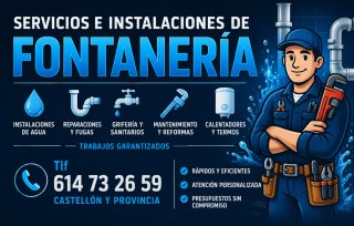 Fontanero. Servicios de fontaneria