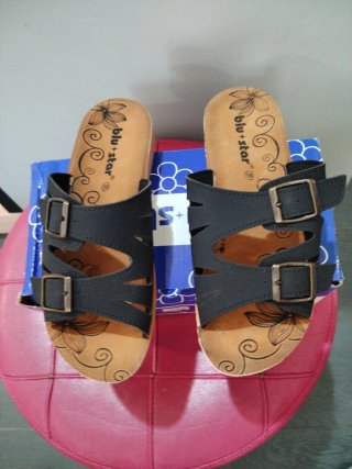Ciabatte nere Blu+Star n.36