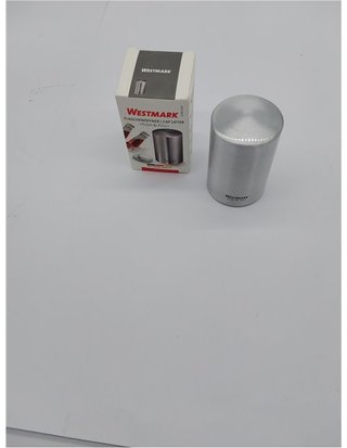 Westmark Abrebotellas automático/elevador de tapas - Para abrir botellas con tapa tipo chapa - Aluminio satinado - Push&Pull - Plate