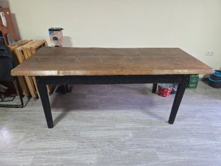 Mesa de madera rústica 1,96mx85cm.(75cm altura)