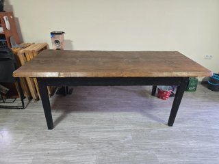 Mesa de madera rústica 1,96mx85cm.(75cm altura)