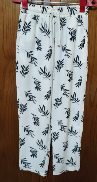Pantaloni a stampa foglia donna estate Taglia L-XL