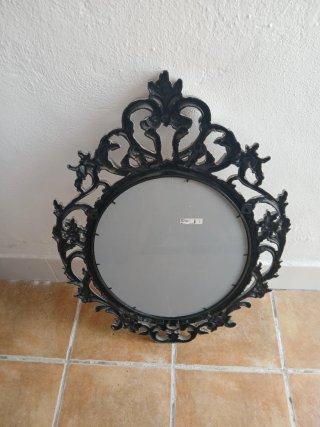 Espejo decorativo plateado 85cm alto x 59cm ancho