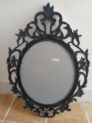 Espejo decorativo plateado 85cm alto x 59cm ancho