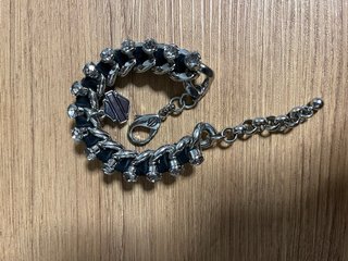 Pulsera Harley Davidson con Cristales Plata