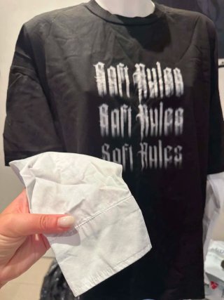 Felpa Zara nera con stampa L/XL
