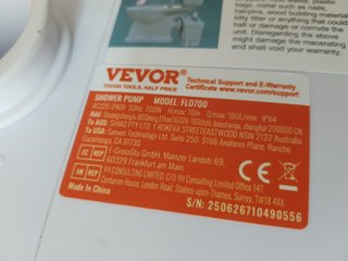 Bomba Maceradora VEVOR 700W 9600 L/h