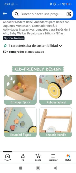 Andador Madera Bebé Montessori