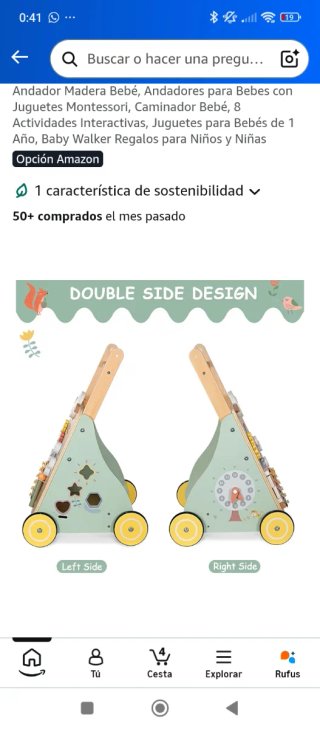 Andador Madera Bebé Montessori