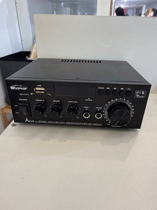 Amplificador Estéreo Woopker AK45 Pro Negro
