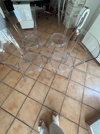 4 Sillas Transparentes Diseño Moderno