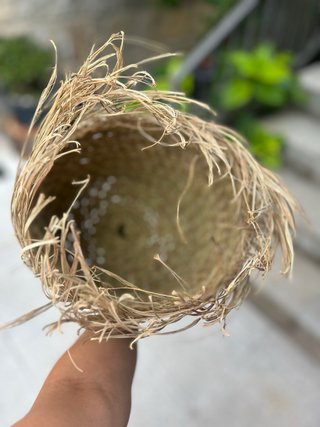 Lámpara de esparto artesanal