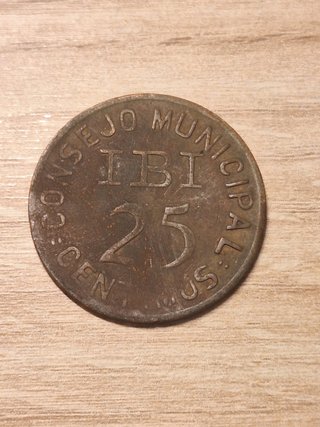 Moneda IBI 25 Céntimos 1937