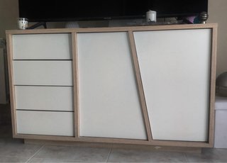 Cómoda/Mueble TV madera y blanco