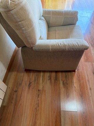 Sofá 1 plaza tela beige