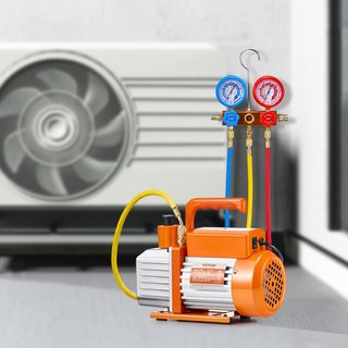Bomba Vacío VEVOR 3.5 CFM y Manómetro